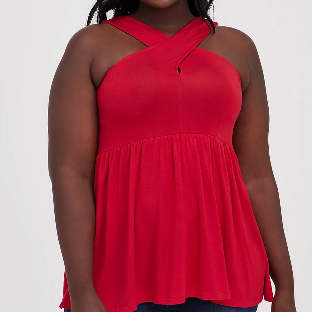 Torrid Surplice Babydoll tank